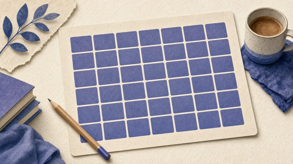Plan semestru nauki — blank calendar blocks