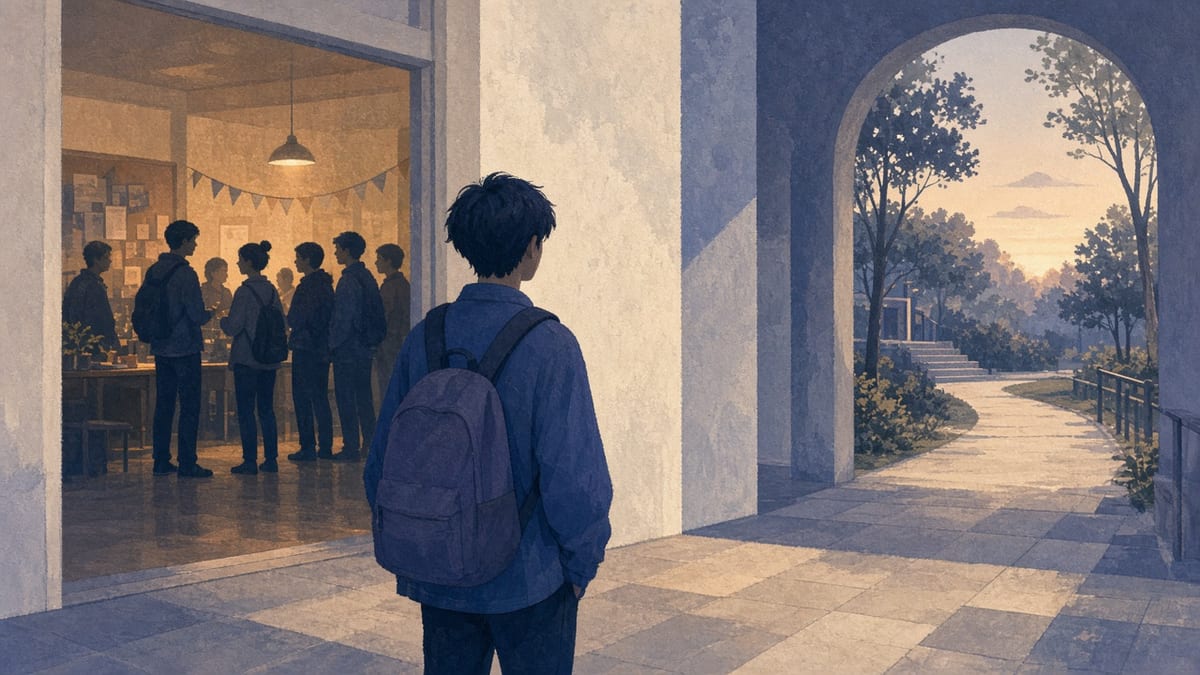 Student wychodzi z nieaktywnego koła — spokojna decyzja