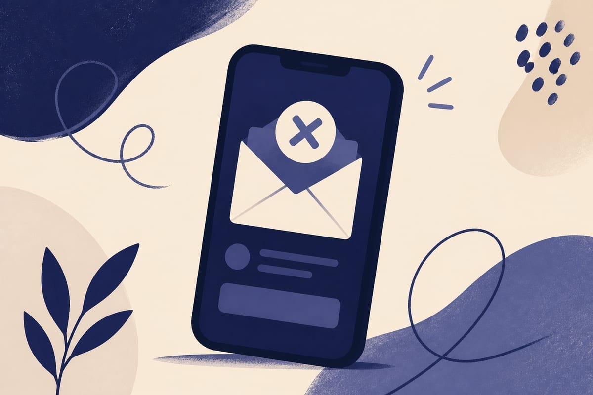 Student czyta mail z odmową na telefonie w kawiarni we Wrocławiu