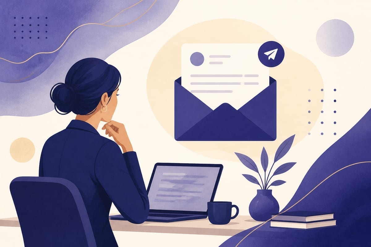Student pisze mail z prośbą o feedback po rozmowie rekrutacyjnej