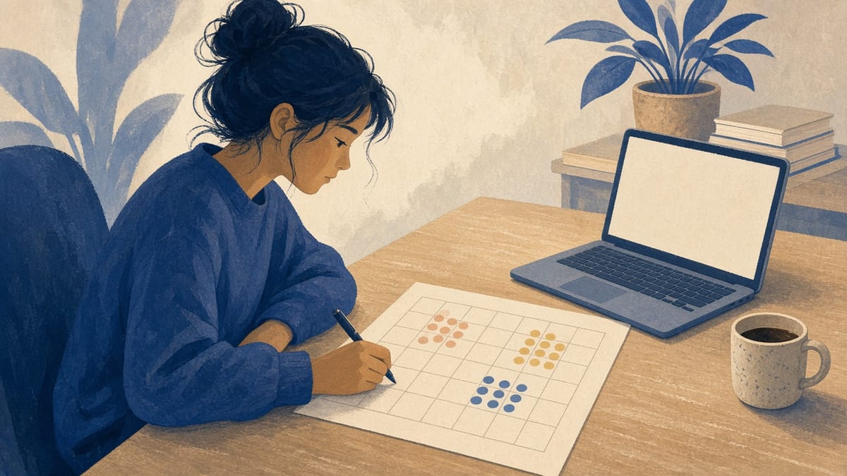 Student planuje lato — kalendarz i laptop, blank UI